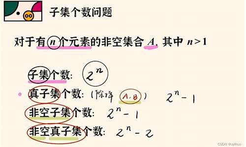 高中數學集合的子集個數計算？