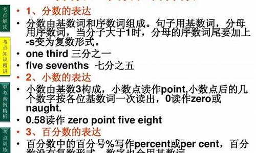 英語(yǔ)中分?jǐn)?shù)的表達(dá)方法及在句子中作主語(yǔ)時(shí)，謂語(yǔ)動(dòng)詞的單復(fù)數(shù)如何確定？