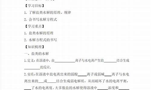 鹽類水解的原理、規(guī)律及應(yīng)用（如溶液配制、除雜等）？