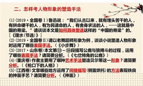 小說(shuō)人物形象塑造的方法技巧