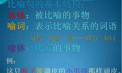 比喻句中本體和喻體的搭配要點(diǎn)