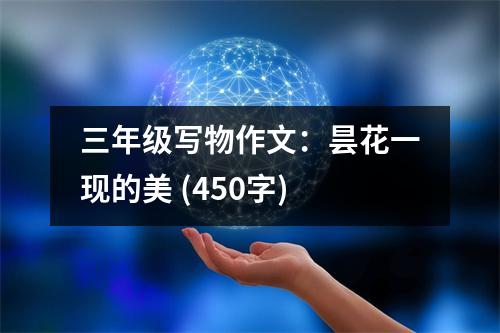 三年級(jí)寫物作文：曇花一現(xiàn)的美 (450字)