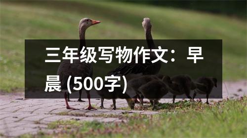三年級(jí)寫(xiě)物作文：早晨 (500字)