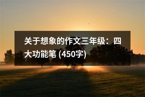 關(guān)于想象的作文三年級：四大功能筆 (450字)