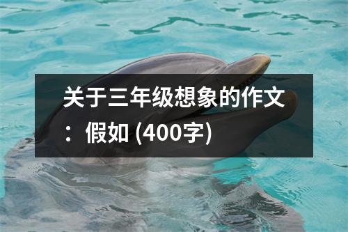 關(guān)于三年級想象的作文：假如 (400字)