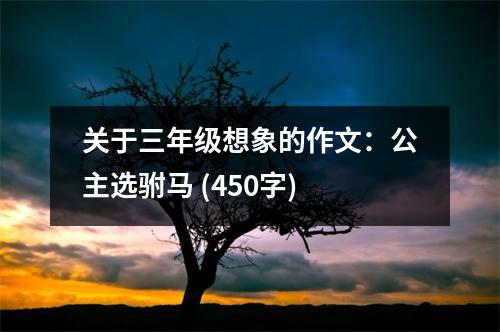 關(guān)于三年級(jí)想象的作文：公主選駙馬 (450字)