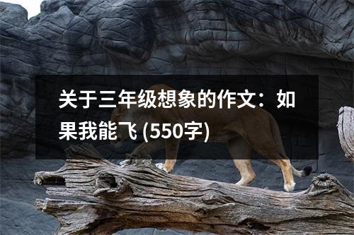 關(guān)于三年級(jí)想象的作文：如果我能飛 (550字)