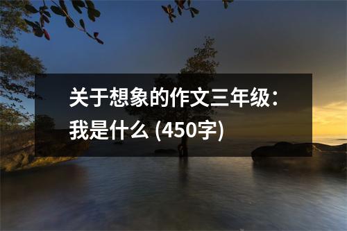 關(guān)于想象的作文三年級(jí)：我是什么 (450字)