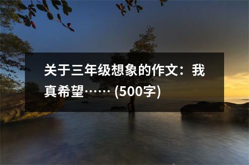 關(guān)于三年級想象的作文：我真希望…… (500字)