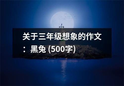 關(guān)于三年級想象的作文：黑兔 (500字)