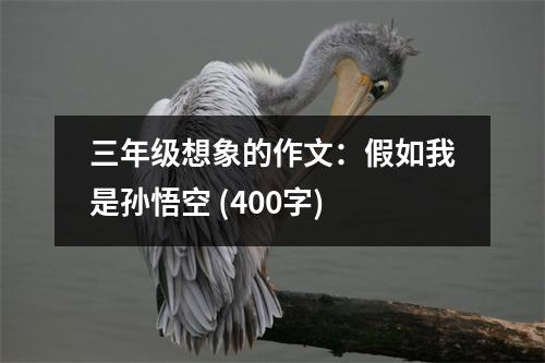 三年級(jí)想象的作文：假如我是孫悟空 (400字)