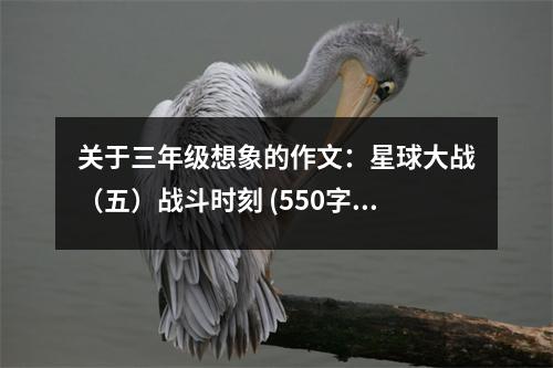 關(guān)于三年級想象的作文：星球大戰(zhàn)（五）戰(zhàn)斗時刻 (550字)