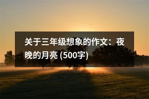 關(guān)于三年級想象的作文：夜晚的月亮 (500字)