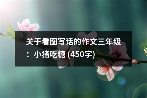 關于看圖寫話的作文三年級：小豬吃糖 (450字)