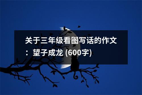 關于三年級看圖寫話的作文：望子成龍 (600字)