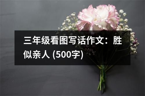 三年級看圖寫話作文：勝似親人 (500字)