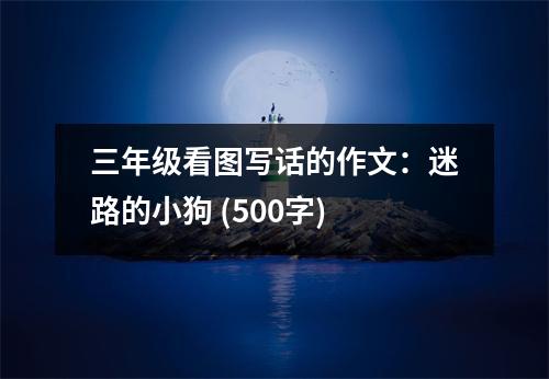 三年級看圖寫話的作文：迷路的小狗 (500字)
