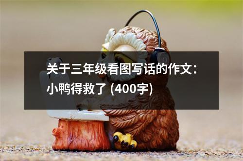 關(guān)于三年級看圖寫話的作文：小鴨得救了 (400字)
