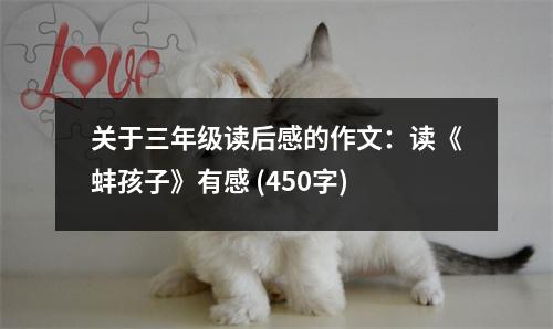 關(guān)于三年級讀后感的作文：讀《蚌孩子》有感 (450字)