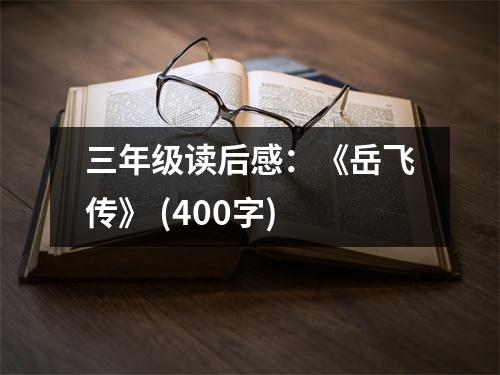 三年級讀后感：《岳飛傳》 (400字)
