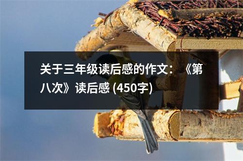 關于三年級讀后感的作文：《第八次》讀后感 (450字)