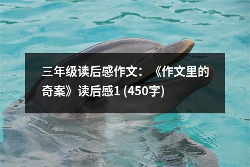 三年級讀后感作文：《作文里的奇案》讀后感1 (450字)
