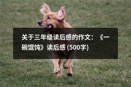 關(guān)于三年級讀后感的作文：《一碗餛飩》讀后感 (500字)