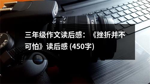 三年級作文讀后感：《挫折并不可怕》讀后感 (450字)