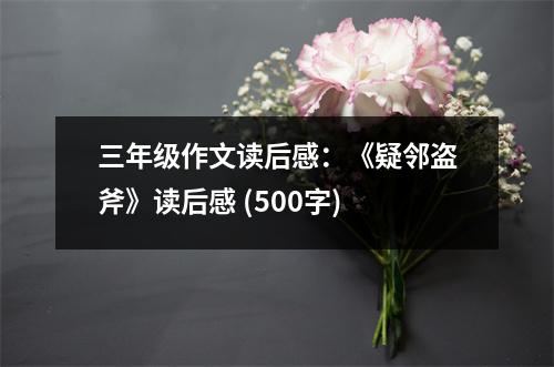 三年級(jí)作文讀后感：《疑鄰盜斧》讀后感 (500字)