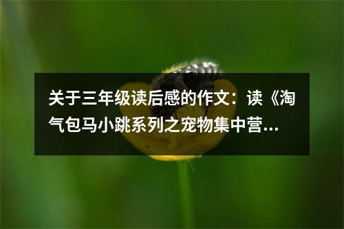 關(guān)于三年級讀后感的作文：讀《淘氣包馬小跳系列之寵物集中營》有感 (450字)