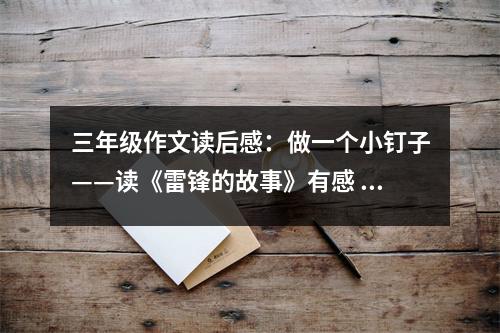 三年級作文讀后感：做一個小釘子——讀《雷鋒的故事》有感 (450字)