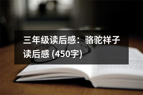 三年級讀后感：駱駝祥子讀后感 (450字)