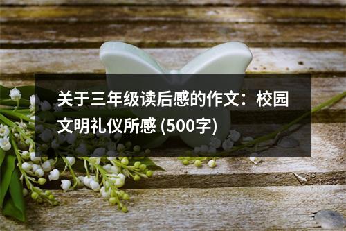 關(guān)于三年級(jí)讀后感的作文：校園文明禮儀所感 (500字)