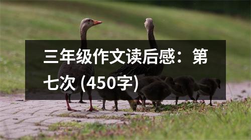 三年級作文讀后感：第七次 (450字)
