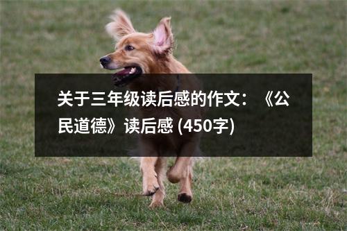 關(guān)于三年級(jí)讀后感的作文：《公民道德》讀后感 (450字)