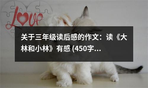 關(guān)于三年級(jí)讀后感的作文：讀《大林和小林》有感 (450字)
