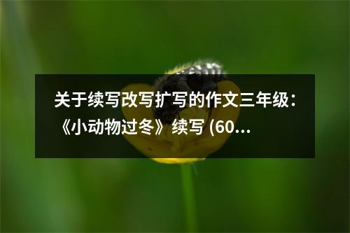 關于續(xù)寫改寫擴寫的作文三年級：《小動物過冬》續(xù)寫 (600字)