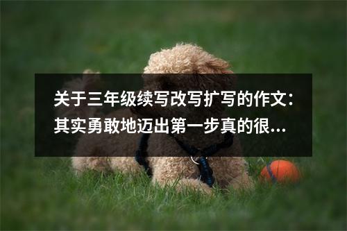 關于三年級續(xù)寫改寫擴寫的作文：其實勇敢地邁出第一步真的很好第二章——演唱會 (500字)
