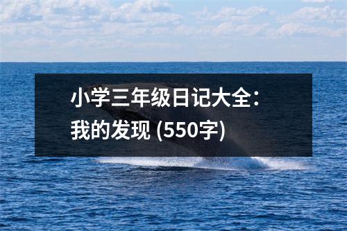 小學(xué)三年級(jí)日記大全： 我的發(fā)現(xiàn) (550字)