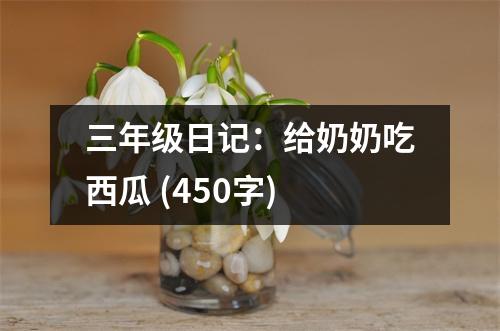 三年級日記：給奶奶吃西瓜 (450字)