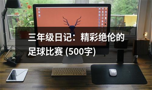 三年級日記：精彩絕倫的足球比賽 (500字)