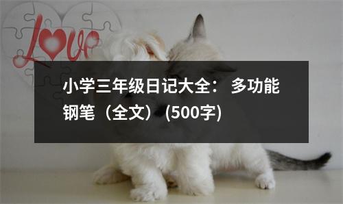 小學(xué)三年級日記大全： 多功能鋼筆（全文） (500字)