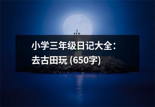 小學(xué)三年級(jí)日記大全： 去古田玩 (650字)