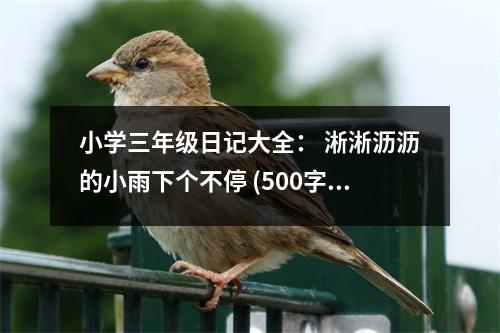 小學(xué)三年級日記大全： 淅淅瀝瀝的小雨下個不停 (500字)