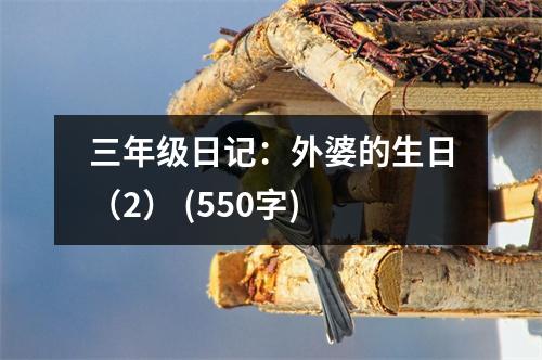 三年級日記：外婆的生日（2） (550字)