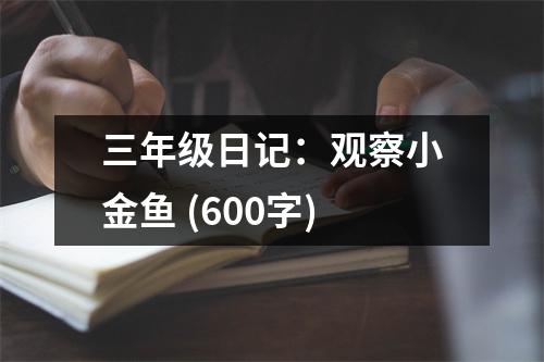 三年級日記：觀察小金魚 (600字)