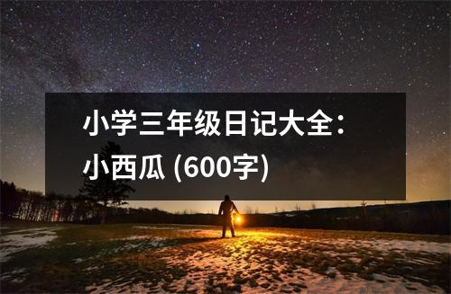 小學(xué)三年級日記大全： 小西瓜 (600字)