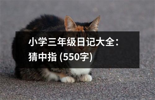 小學(xué)三年級(jí)日記大全： 猜中指 (550字)
