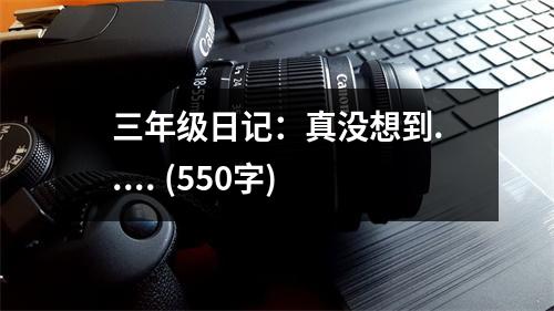 三年級(jí)日記：真沒(méi)想到..... (550字)
