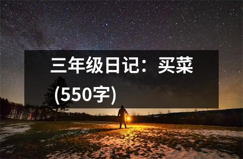 三年級日記：買菜 (550字)